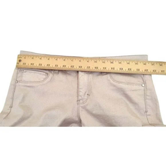 White House Black Market Womens Pale Pink Skinny Leg 10R Shimmering Casual Pants - Picture 11 of 12